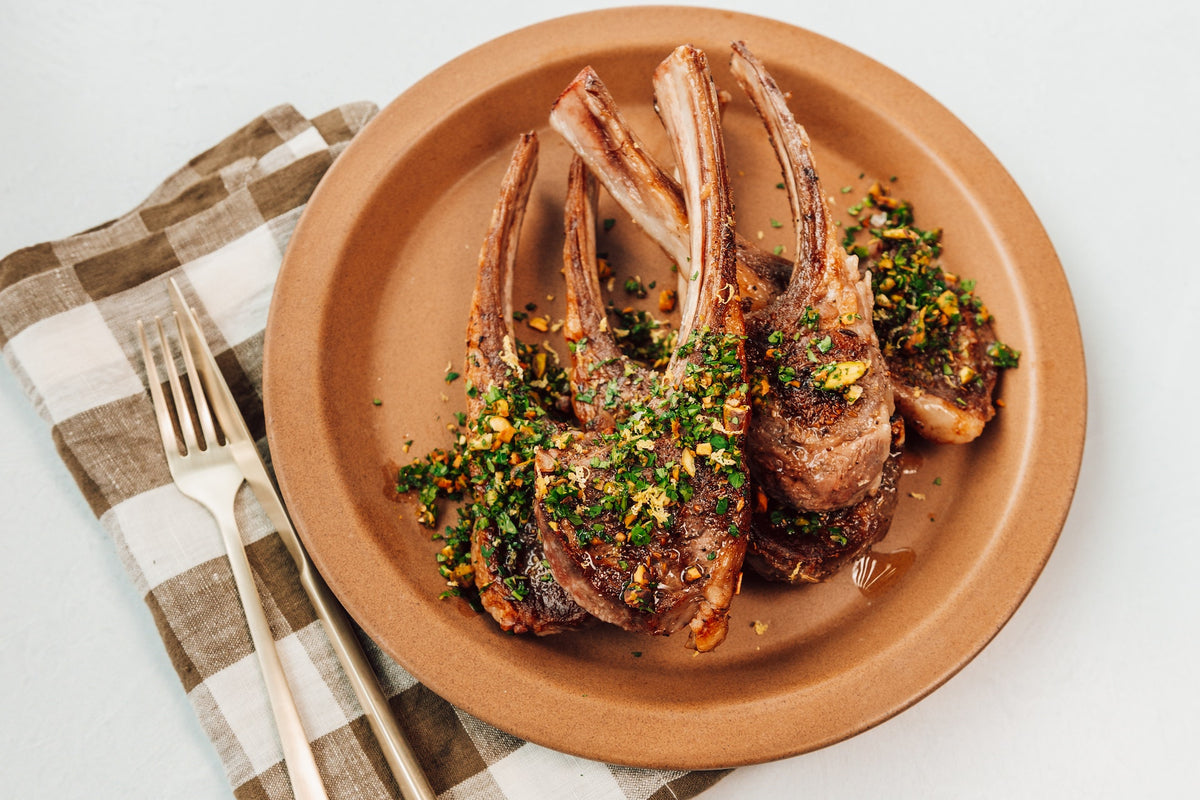 Grilled Lamb Chops With Pistachio Gremolata Source Farms