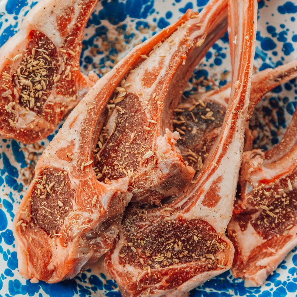 image of raw lamb chops 