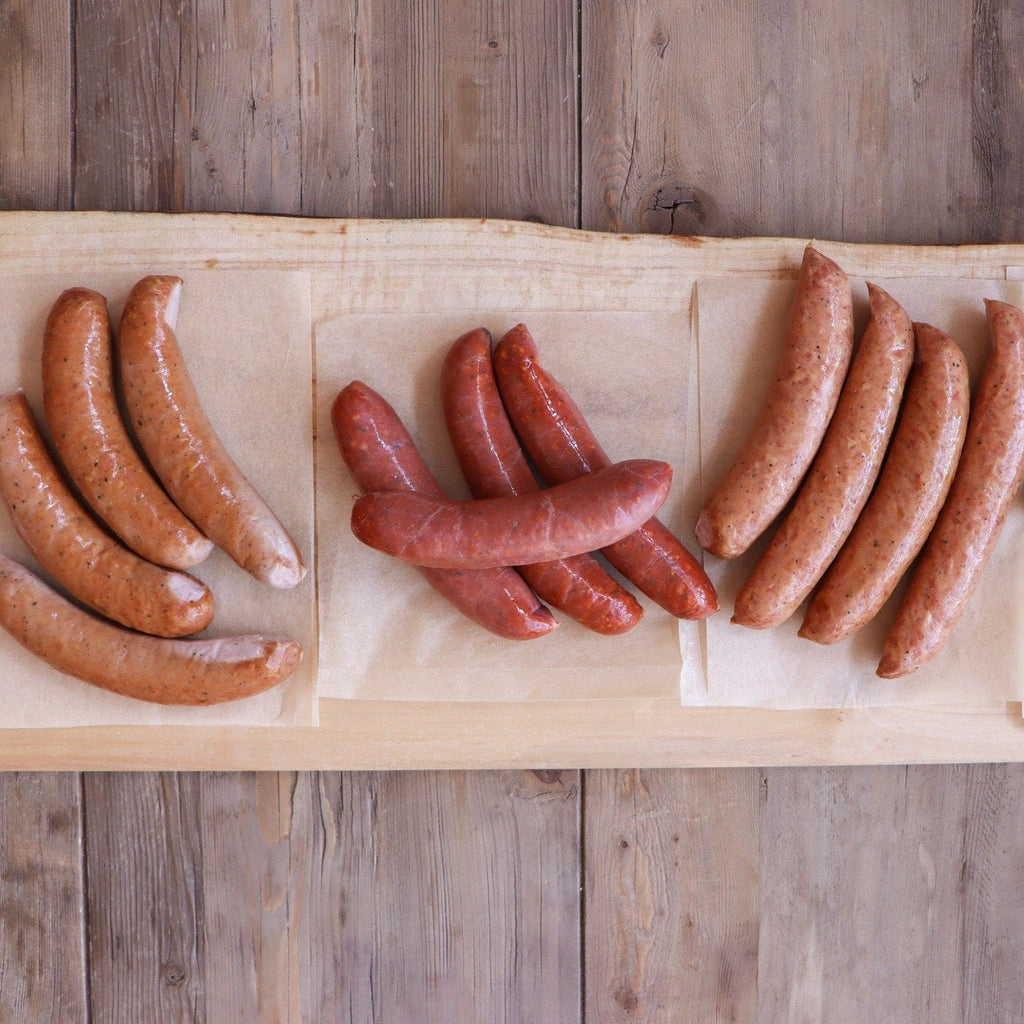 image of beef bratwursts