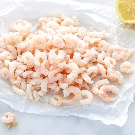 image of pile of raw bay shrimp